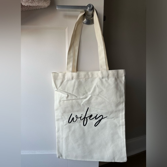 New Birdy Grey wifey canvas tote bag - Picture 1 of 2